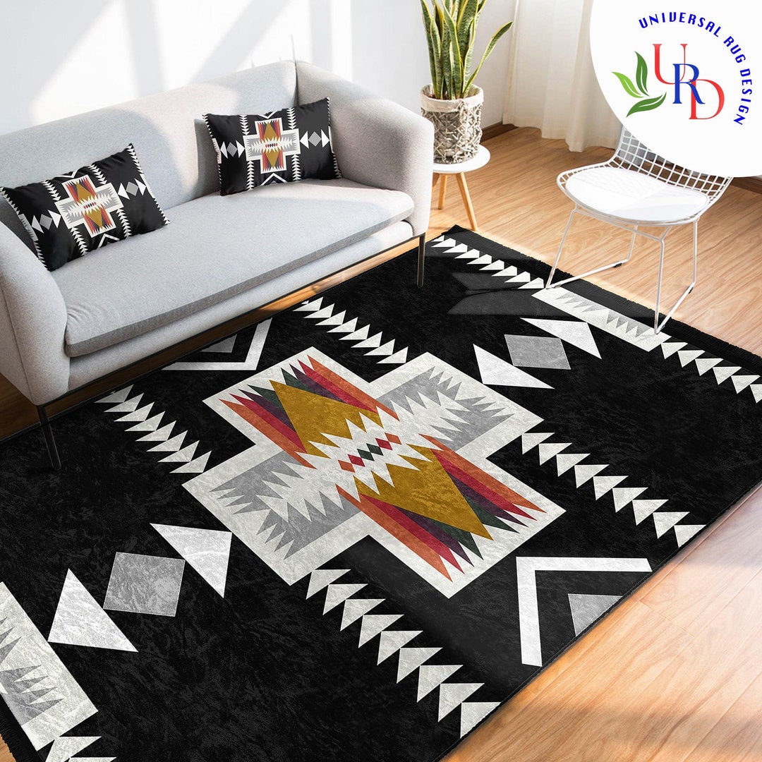 Arizona Rug Pattern Rug Design Carpet|aztec Fringed Rug|southwestern Rug|rustic Pattern ...