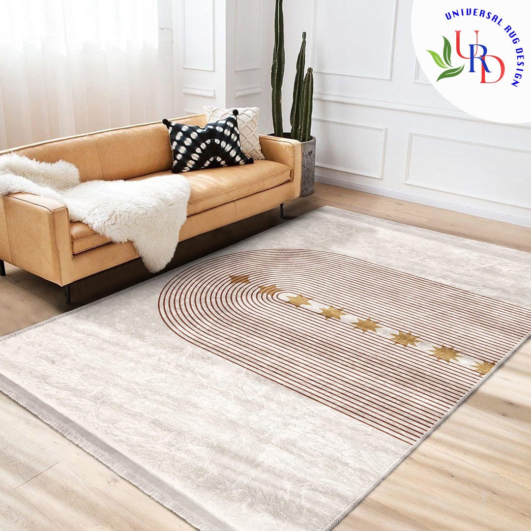 Curved Arch Motif Rug|modern Abstract Carpet|minimalist Geometric Area ...