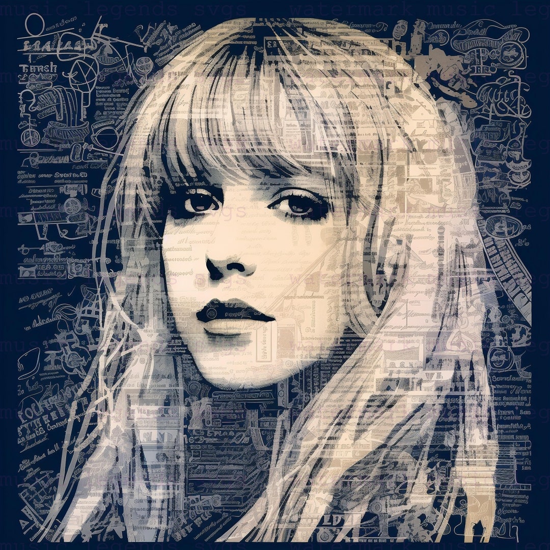 Stevie Nicks Tribute Artwork Fleetwood Mac Inspired SVG Portrait