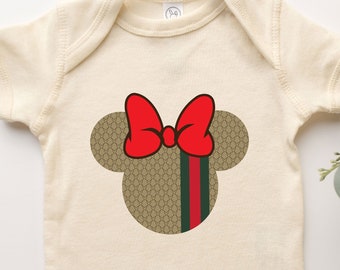 Minnie Maus Onesie® Designer Trendy Minnie Maus Disney T Shirt Baby Anzug Einteiler für Säugling Kleinkind Jugend Baby Mädchen Jungen Disney Reise