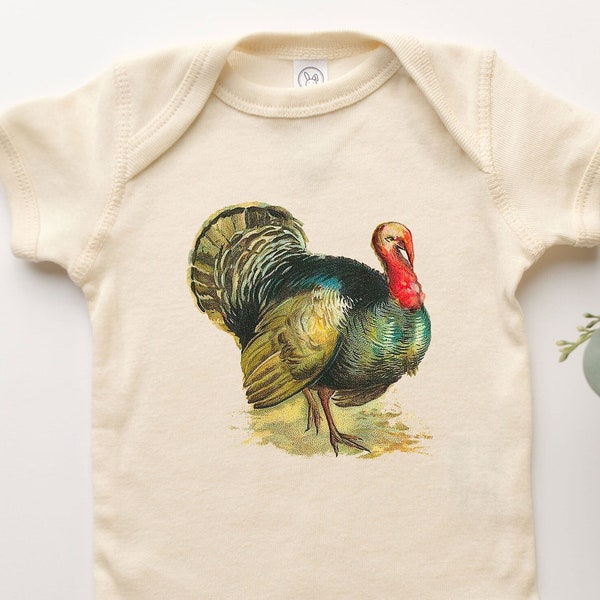 Turkey Onesie® Fall Autumn Thanksgiving Turkey Theme One Piece For Newborn Infant Toddler Youth Clothing Wear For Baby Girl Boy Thankful