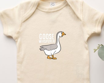 Goose Whisperer Onesie®,Silly Goose Onesie® Gift For Newborn Baby Girl Boy, Funny Goose Tee Boho Baby Toddler Youth Wear, Goose Animal Lover