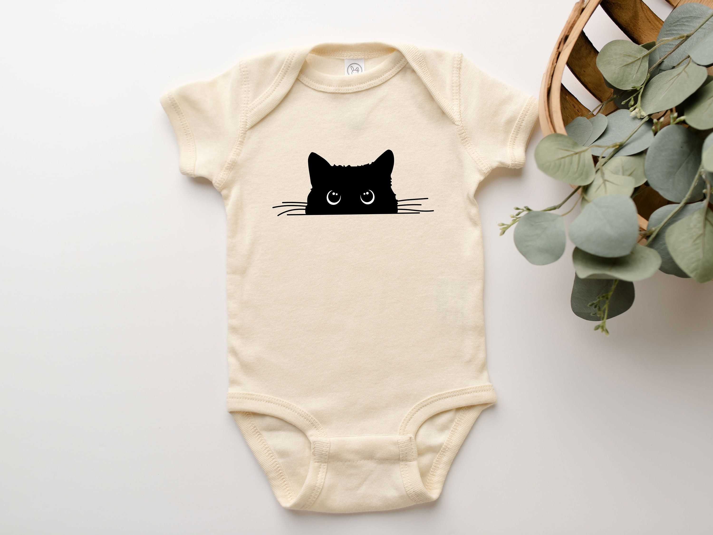 Black cat baby onesie deals