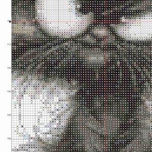 Grumpy Cat Cross Stitch PDF Pattern | Black Cat Embroidery Chart | Counted Design image 5