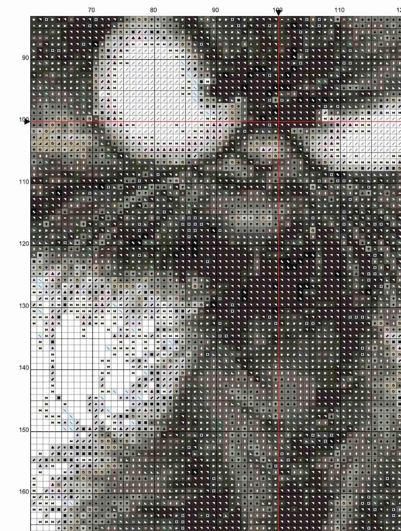 Grumpy Cat Cross Stitch PDF Pattern | Black Cat Embroidery Chart | Counted Design image 5