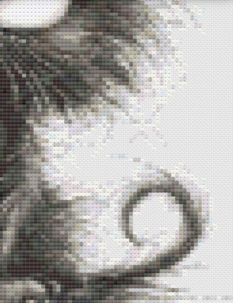 Grumpy Cat Cross Stitch PDF Pattern | Black Cat Embroidery Chart | Counted Design image 8