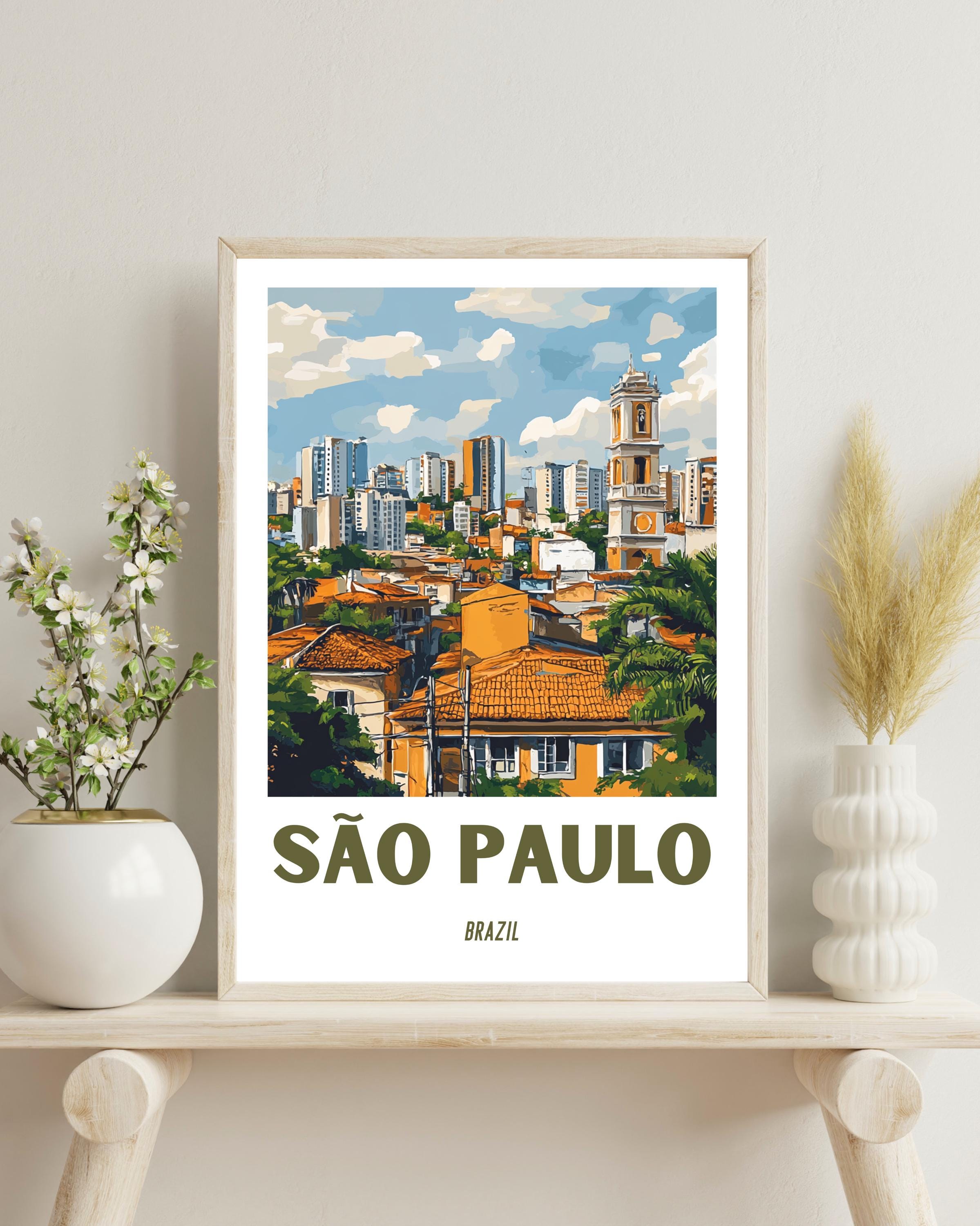 São Paulo Poster, Sao Paulo Travel Print, Sao Paulo Wall Hanging 