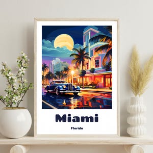 Miami Poster, Miami Travel Art, United States, Birthday Present, Wedding Gift, Miami Art, Florida Poster, Florida Art, Christmas Gift