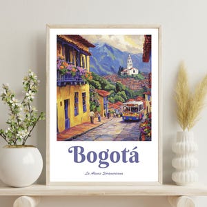 Bogota Colombia Poster, Bogota Travel Print, Bogota Wall Art, Gift for Colombia Lovers, Colombian Art, Christmas Gift, Bogota Art Gift