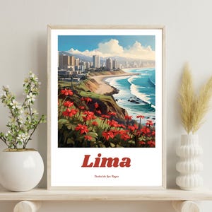 Cartaz de Lima, Impressão de Viagem de Lima, Cartaz de Peru, Arte de Parede de Lima, Cartaz de Viagem de Peru, Arte de Parede de Peru, Arte de Lima, Presente de Casamento, Presente de Natal, Presente de Lima
