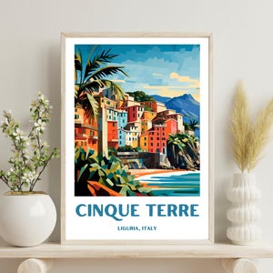 Cinque Terre Poster, Cinque Terre Travel Print, Cinque Terre Gift Art, Cinque Terre Italy Print,  Italy Art, Christmas Gift, Wedding Gift