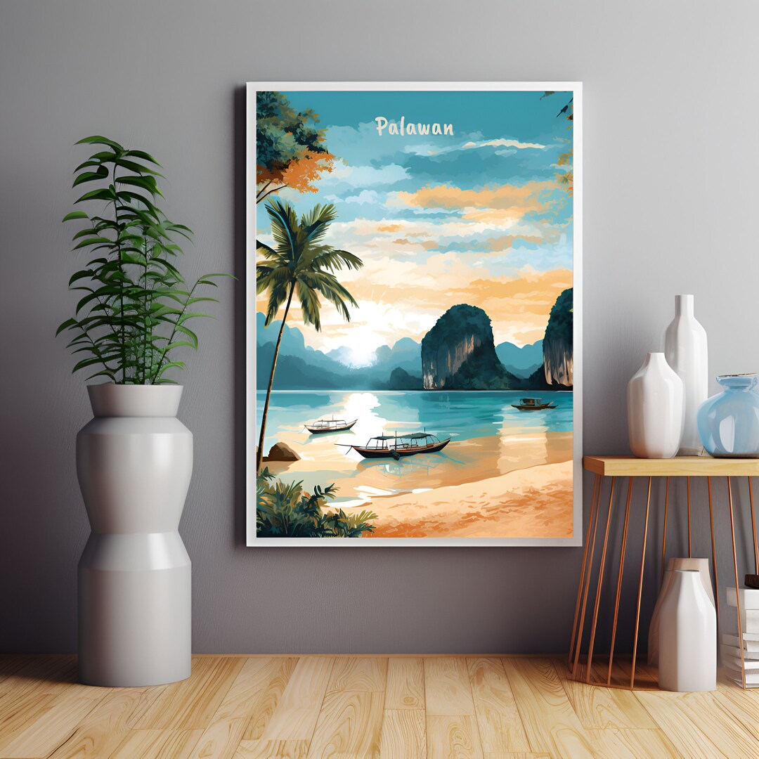 Palawan Poster, Palawan Wall Art, Palawan Travel Print, Housewarming