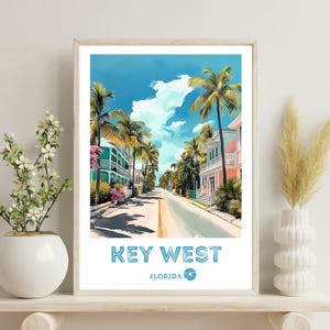 Key West Poster,Florida Poster, Key West Print, Key West Souvenir, Key West Art, Florida Travel Art, Christmas Gift,Florida Wall Art