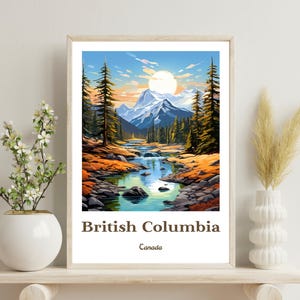 British Columbia Poster, Canada Nature Artwork, British Columbia Print, Canada Print,British Columbia Art, Wedding Gift, Birthday Gift