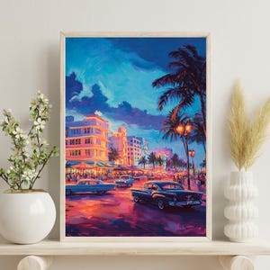 Miami Poster, Miami Travel Art, United States, Birthday Present, Wedding Gift, Miami Art, Florida Poster, Florida Art, Miami Christmas Gift