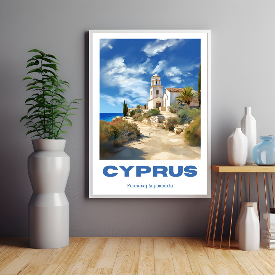 Cyprus Poster Cyprus Wall Art Cyprus Travel Gift Cyprus Art Etsy