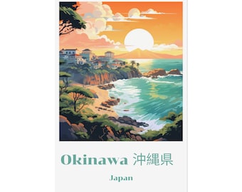 Okinawa Poster, Okinawa Travel Print, Naha Poster, Japan Art