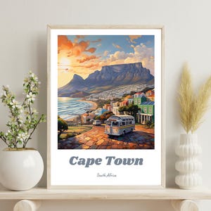 Cape Town Poster, Cape Town travel print, Cape Town Artwork,Cape town print, South Africa Travel Poster, Christmas Gift,Cape Town Wall Art