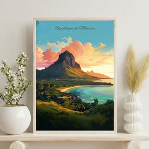 Mauritius Poster, Mauritius Travel Print, Africa Art Lover Gift, Wedding Anniversary Gift, Wedding Gift, Christmas Gift, Mauritius Art