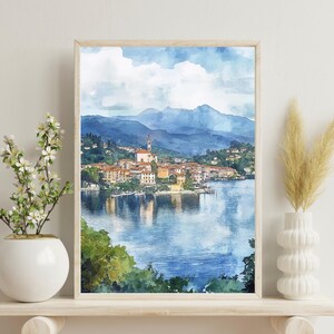 Lake Orta Italy Poster, Lake Orta Travel Print, Lake Orta Wall Art, Lake Orta Artwork, Piemonte Italy Art, Italian Art Decor, Christmas Gift