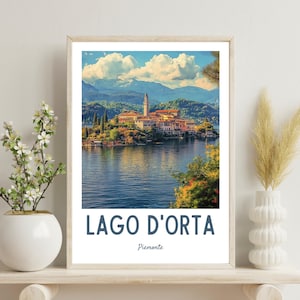 Lake Orta Italy Poster, Lake Orta Travel Print, Lake Orta Wall Art, Lake Orta Artwork, Piemonte Italy Art, Italian Art Decor, Christmas Gift