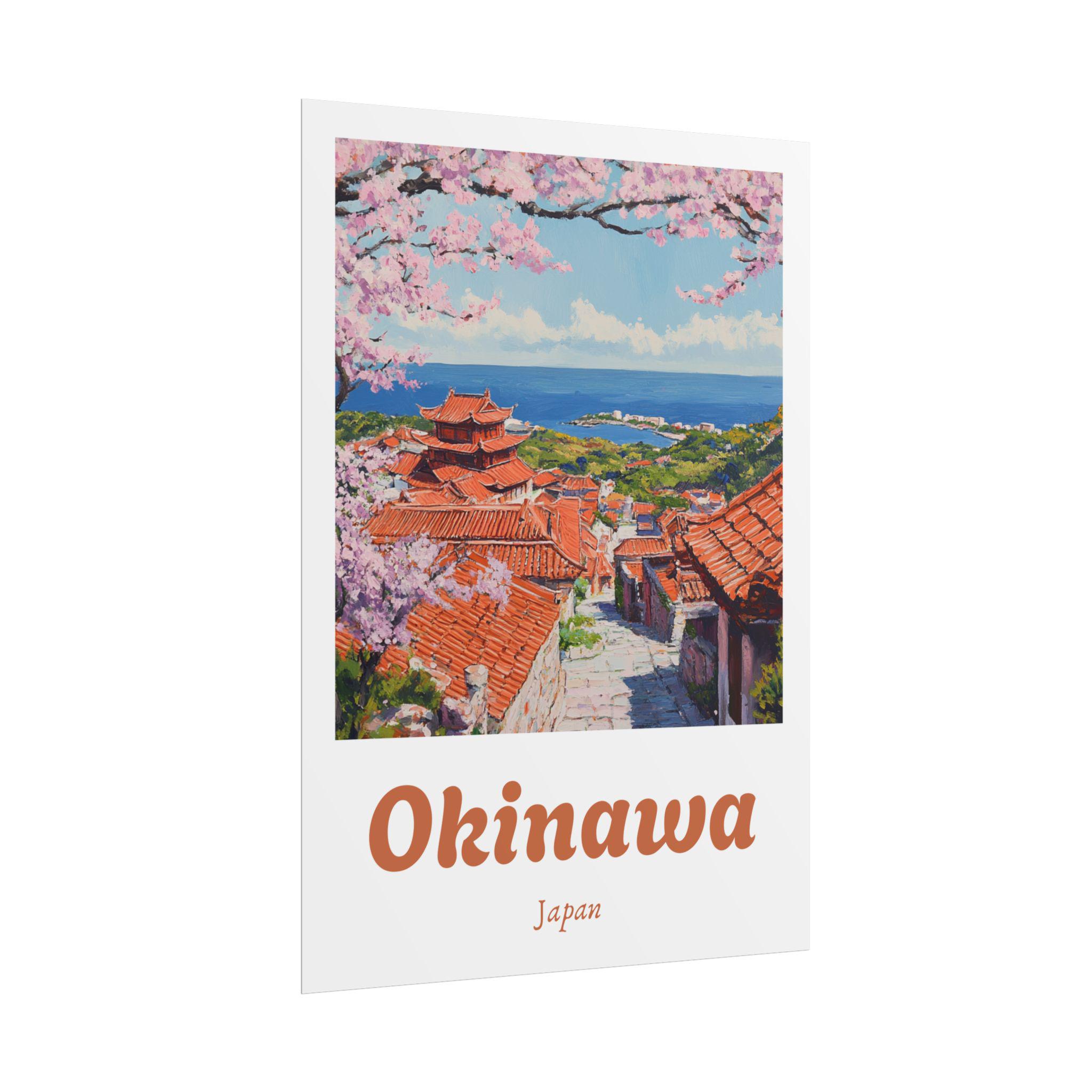 沖縄ポスター、沖縄旅行プリント、那覇ポスター、日本アート、沖縄島