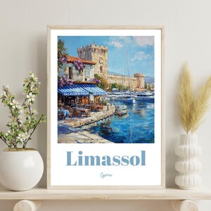 Limassol Cyprus Poster, Limassol Travel Print, Limassol Travel Print, Cyprus Art Print, Cyprus Gift, Christmas Gift, Wedding Gift
