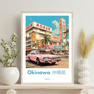 Okinawa Poster, Okinawa Travel Print, Naha Poster, Japan Art