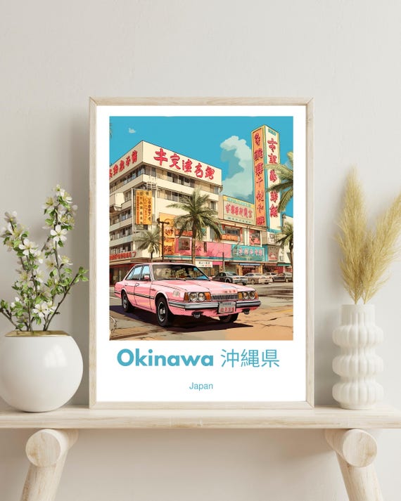 Okinawa Poster, Okinawa Travel Print, Naha Poster, Japan Art