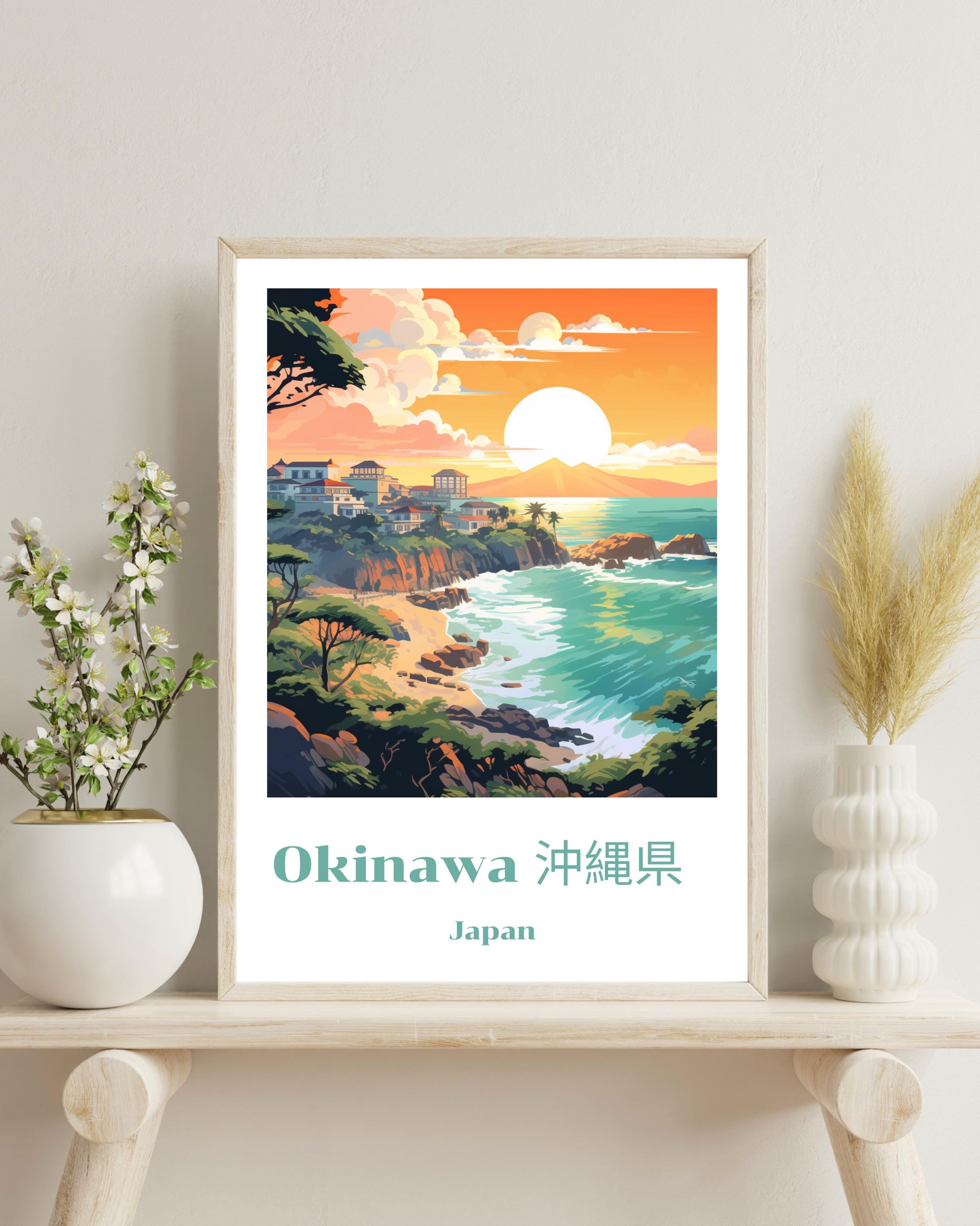 Okinawa Poster, Okinawa Travel Print, Naha Poster, Japan Art