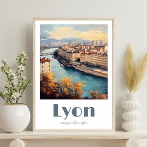 Lyon France Poster, Lyon Travel Print , France Travel Poster, Lyon Art Print, French Art Gift, Lyon Wall Art, Wedding Gift, Christmas Gift