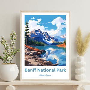 Banff National Park Poster, Banff Travel Print, Banff National Park wall art, Canada Print Poster, Canada Art, Christmas Gift, Wedding Gift