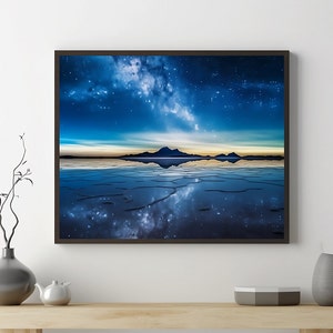Uyuni Salt Lake Print, Salar de Uyuni, Panorama Salt Lake, Wedding gift,Birthday gift,Salar de Uyuni Poster, Panorama Bolivia,Christmas Gift