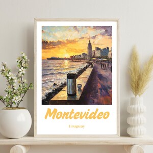 Montevideo Poster, Montevideo Travel print, Montevideo Artwork, Uruguay Art Print, Montevideo Lover Gift, Christmas Gift, Uruguay Print