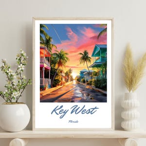 Key West Poster, Florida Poster, Key West Print, Key West Souvenir, Key West Art, Florida Travel Art, Key West Travel Print, Christmas Gift
