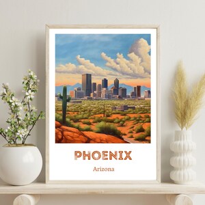 Phoenix Arizona Poster, Phoenix Arizona Travel Print,  Phoenix Wall Art, Phoenix Poster, Usa print, Arizona Poster, Christmas Gift, Arizona