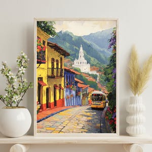 Bogota Colombia Poster, Bogota Travel Print, Bogota Wall Art, Gift for Colombia Lovers, Colombian Art, Christmas Gift, Bogota Art Gift