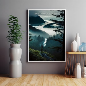 British Columbia Print, Canada Print,British Columbia Art,British Columbia Poster,British Columbia Travel Poster,Nature Print,Christmas Gift