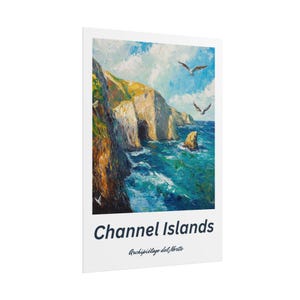 Póster de las Islas del Canal, Impresión de viaje a las Islas del Canal, Arte de las Islas del Canal, Impresión de la costa de California, Arte natural de California, Regalo de Navidad imagen 6