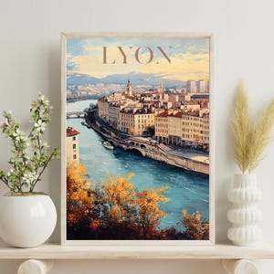 Lyon France Poster, Lyon Travel Print , France Travel Poster, Lyon Art Print, French Art Gift, Lyon Wall Art, Wedding Gift, Christmas Gift