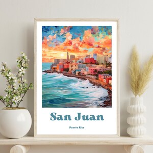 San Juan Poster, San Juan Print, Puerto Rico Travel Print, San Juan Travel Poster,Puerto Rico Wall Art, Puerto Rico Print, Christmas Gift