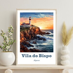 Vila do Bispo Poster, Algarve Travel Print, Portugal Travel Poster, Vila do Bispo Print, Algarve Art, Cabo de São Vicente, Algarve Souvenir