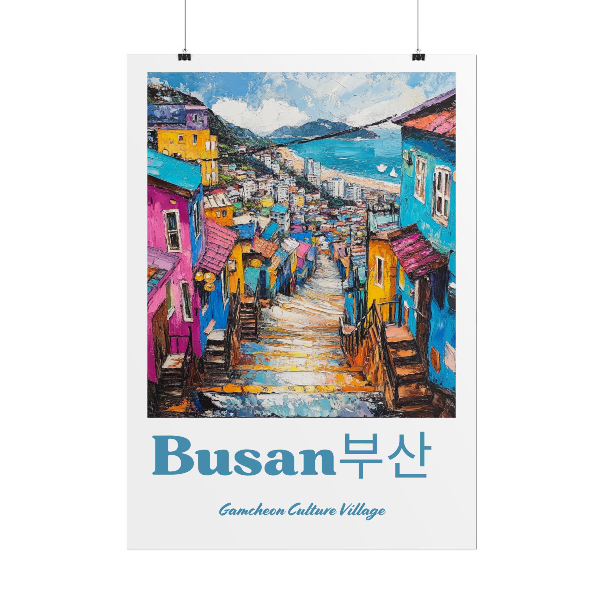 Busan Poster, Busan Travel Print, South Korea Travel Gift, Gamcheon ...