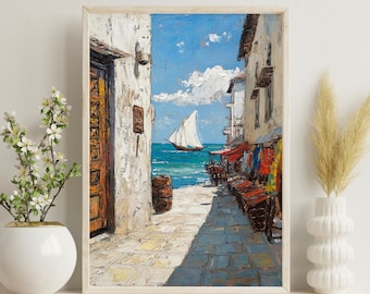 Zanzibar Poster, Zanzibar Ocean Decor, Zanzibar Travel Print, Zanzibar Summer Home Decoration, Gift for Sailors, Christmas Gift,Tanzania Art