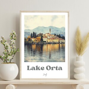 Lake Orta Italy Poster, Lake Orta Travel Print, Lake Orta Wall Art, Lake Orta Artwork, Piemonte Italy Art, Italian Art Decor, Christmas Gift