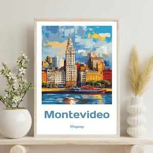 Montevideo Poster, Montevideo Travel print, Montevideo Artwork, Uruguay Art Print, Montevideo Lover Gift, Christmas Gift, Uruguay Print