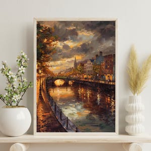 Dublin Print, Dublin Poster, Dublin Wandkunst, Irland Reise Poster, Hochzeitsgeschenk, Geburtstagsgeschenk, Weihnachtsgeschenk