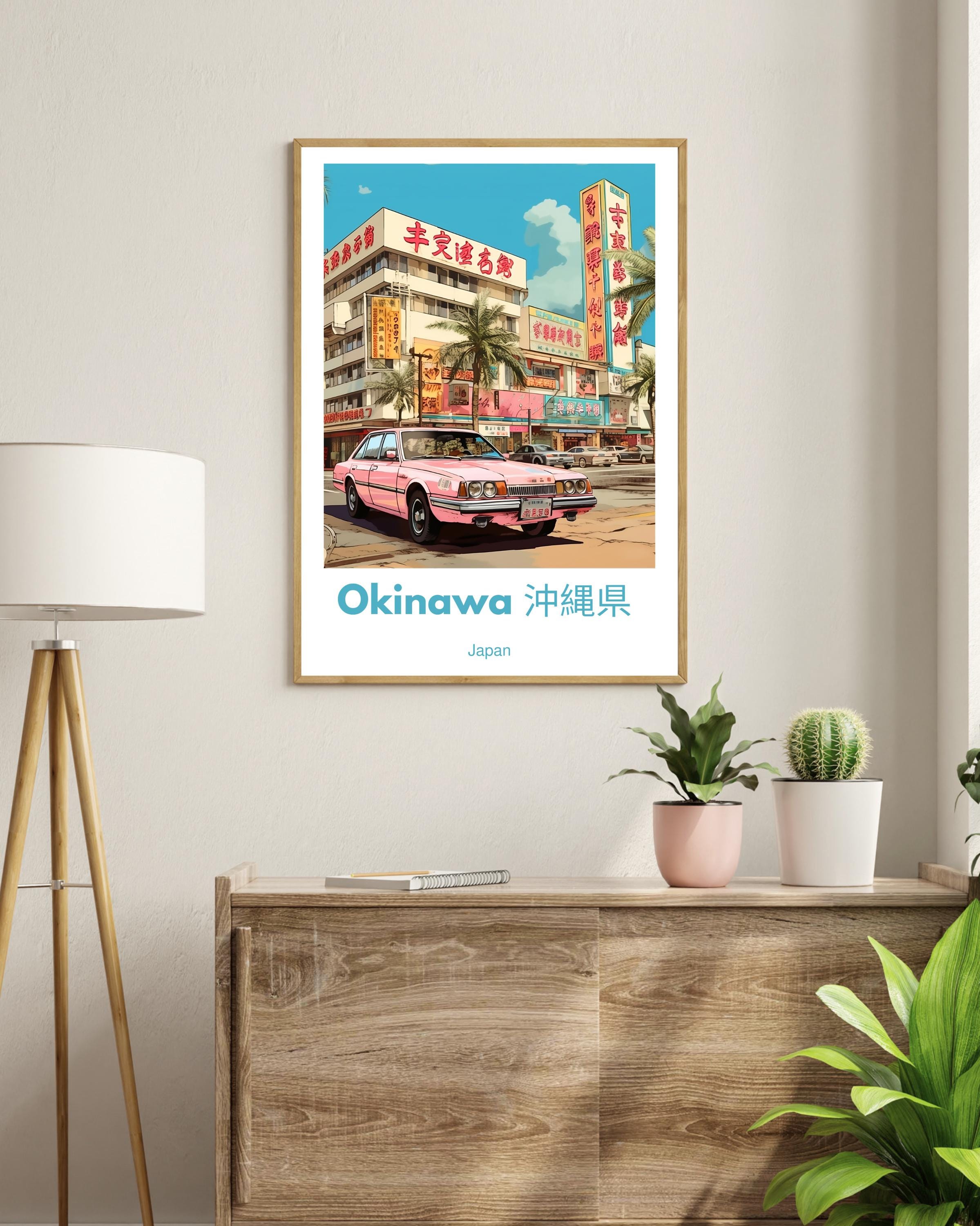 Okinawa Poster, Okinawa Travel Print, Naha Poster, Japan Art