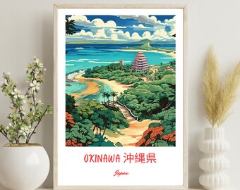 Okinawa Poster, Okinawa Print, Japan Art, Okinawa Island Print, Okinawa Wall Art, Okinawa Wall Decor, Okinawa Japan Print, Christmas Gift