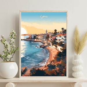 Cyprus Poster, Limassol Travel Print, Cyprus Travel Gift, Cyprus Art Print, Wedding Gift, Birthday Gift, Christmas Gift